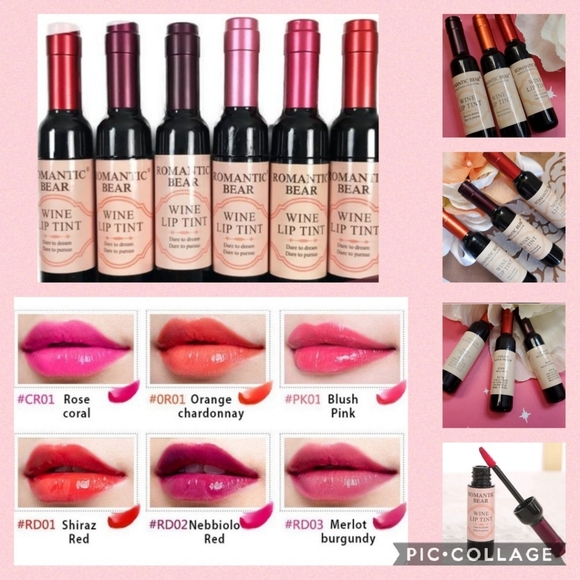 3/15  Wine shaped Lip Tint  Containers New - Picture 1 of 16
